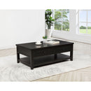 Sutter - 2 Drawer Rectangular Coffee Table - Dark Brown by HouseOfZazla