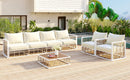 TOPMAX Modern Minimalist 7-Piece Metal Patio Sectional Sofa Set by HouseOfZazla