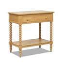 Easton 28" Modern Farmhouse Turned 1-Drawer Storage Side Table