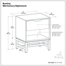 Banting - Nightstand - Walnut Brown