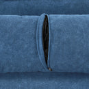 55.1" Pull Out Sleep Sofa Bed Loveseats Sofa Couch with Adjustable Backrest, Storage Pockets, 2 Soft Pillows, USB Ports for Living Room, Bedroom, Apartment, Office, Blue