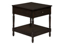 Accent Table, 2 Tier, Square, Traditional - Walnut by HouseOfZazla