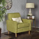 Nebulize Upholstered Fabric Club Chair With Button Tufted And Square Off Arm And Back by HouseOfZazla