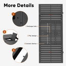 Extendable Outdoor Dining Table, All Weather, Slatted Top, Rust Proof - Gray by HouseOfZazla