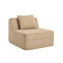 Armless Sofa With Pillow Corduroy - Camel