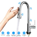 Automatic Touch Sensor Faucet Single Handle Pull Out Sink Faucet with Hot Cold Water Control