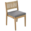 U_Style Multi-Person Outdoor Acacia Wood Dining Table and Chair Set by HouseOfZazla