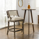 Paris - Farmhouse Counter Height Bar Stool With Backrest by HouseOfZazla