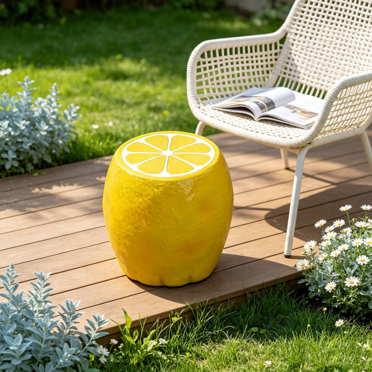 Yellow Lemon Fruit Stool, photo 2 of 10