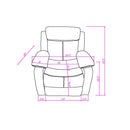 Blanche - Glider Recliner With LED, Pillow Top Arms