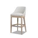 Newport 30.5" Coastal Curved Back Upholstered Barstool