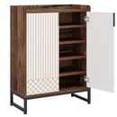 5 Tier Shoe Cabinet With Doors, Compact Entryway Storage Organizer by HouseOfZazla