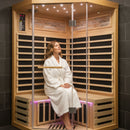 Double Sauna Room With Carbon Heating Plates - White Oak by HouseOfZazla
