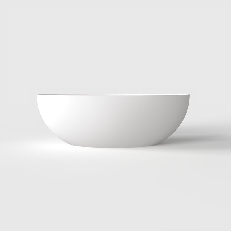 67 Inch Freestanding Solid Surface Soaking Bathtub, photo 3 of 10