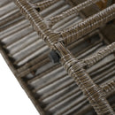 4-Piece Rattan Outdoor Patio Conversation Set with Seating Set for 5 and Coffee Table for Porch, Backyard and Garden (Brown Grey)