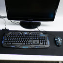 114-Key Wired Gaming Keyboard Mouse Set 3-Color Backlit Gaming Keyboard w/ RGB Colorful 1000 DPI Gaming Mouse