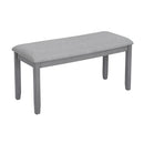 6PCs Kitchen Dining Set, Rectangular Wooden Dining Table with 4 Upholstered Chairs and a Bench, Dining Table Set for 6 People, Living Room, Home Bar and Kitchen, Gray by Montret