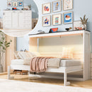 Murphy Bed With LED Light, Foldable Wall Bed Cabinet by HouseOfZazla