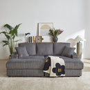 3 Seater Sofa With 2 Ottomans For Living Room by HouseOfZazla