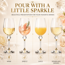 Rhinestone DIAMOND Studded Wine Glasses 16 Ounces Set