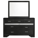 Annie - 7 Drawer Dresser With Mirror - Black by HouseOfZazla