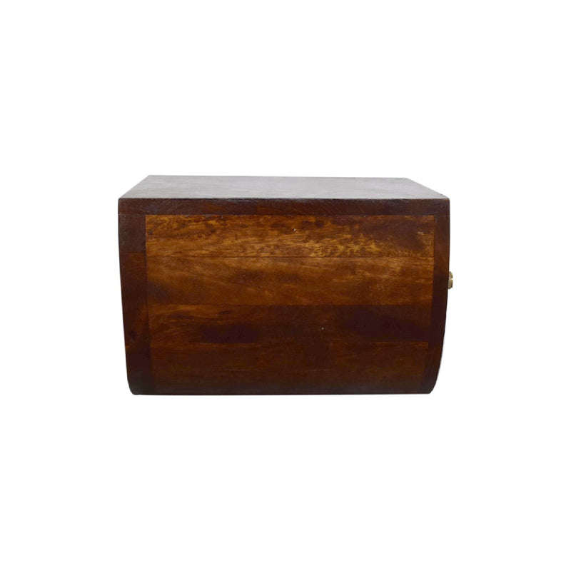 Solid Wood Chestnut Crescent Floating Nightstand, photo 7 of 10