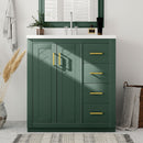 Bathroom Vanity With Sink, Storage Cabinet, Freestanding Set With 3 Drawers & Soft Closing Doors by Unique Piece Furniture