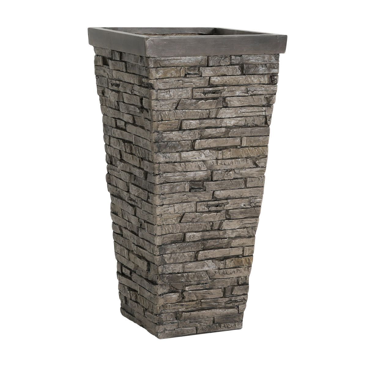 Tall Stone-Effect Square Planter, photo 5 of 10