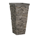Tall Stone-Effect Square Planter by HouseOfZazla