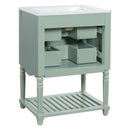Wave Design Bathroom Vanity With Sink, 2 Drawers And Open Shelf by HouseOfZazla