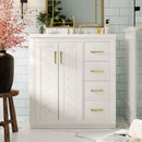 Bathroom Vanity With Sink, Storage Cabinet, Freestanding Set With 3 Drawers & Soft Closing Doors by Unique Piece Furniture