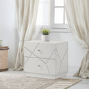 Esther - Nightstand - White / Silver by Unique Piece Furniture