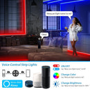 LED Strip Lights, Waterproof 16.4FT 300 LEDs SMD5050 RGB Color Changing WiFi Smart LED Light Strip Work with Alexa Google Assistant Sync with Music AP