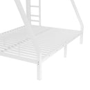 Metal Twin over Full Bunk Bed for Teens and Adults,Space-Saving/Noise Reduced/No Box Spring Needed, White