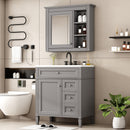 Bathroom Vanity With Top Sink, Storage Cabinet & Mirror - Gray by HouseOfZazla