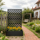 Metal Planter Raised Garden Bed with Trellis