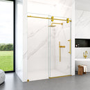 Frameless Single Sliding Shower Door With Clear Tempered Glass by HouseOfZazla