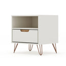 Rockefeller - Nightstand With 1 Drawer - Off White by HouseOfZazla