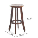 Primrose Outdoor Acacia Wood Barstools With Foot Rest (Set of 2) - Dark Brown by HouseOfZazla