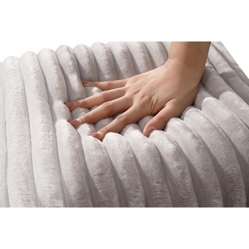 Modern CorduroyCorner sofa Sleeper Sofa Couch With Comfy Deep Seat& 6 Pillows