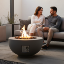 Outdoor Round Propane Fire Pit Table 28-inch, 40,000 BTU by HouseOfZazla