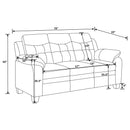 Eaton - Padded Sofa With Tufted Design - Black by HouseOfZazla