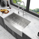 Farmhouse 36" Kitchen Sink Stainless Steel Apron Front - Brushed Nickel by HouseOfZazla