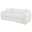 Isabella Faux Sheepskin Upholstered Sofa Natural