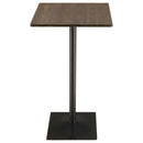 Staccato - Square Pub Height Bar Table - Dark Brown