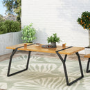 Zora Dining Table Industrial & Iron Table - Black by HouseOfZazla