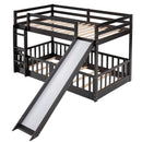 Bunk Bed With Convertible Ladder And Slide by HouseOfZazla