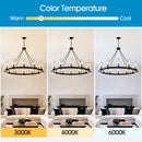 12-Light Matte Black Wagon Wheel Chandelier
