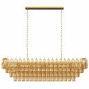 Modern Chandeliers for Dining Room, 54" Large Rectangle Gold Kitchen Chandelier Over Table