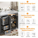 Bathroom Vanity With Sink, Soft Close Doors, Adjustable Shelf & 3 Drawers by HouseOfZazla
